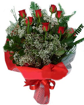 7 kırmızı gül buketi  Batman çiçek servisi , çiçekçi adresleri 